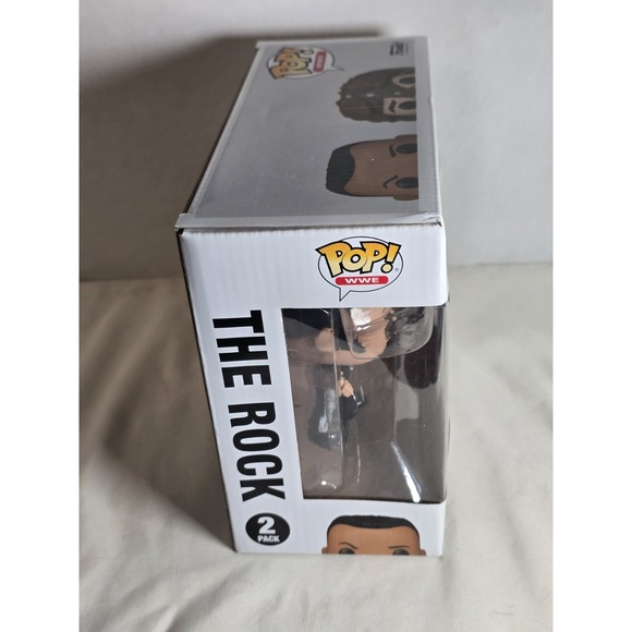 Funko POP! The Rock And Mankind 2 Pack Vinyl Figures WWE Walmart Exclusive New - Picture 4 of 7